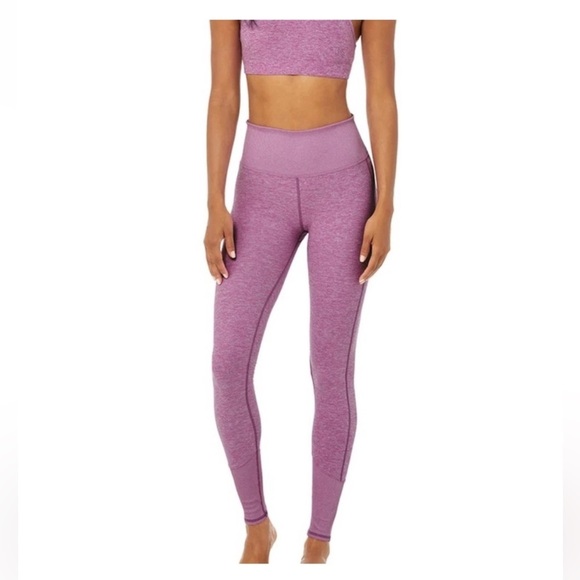 Alo Yoga  | NWOT High-Waist Alosoft Lounge Legging Electric Violet Heather | S - Picture 2 of 13